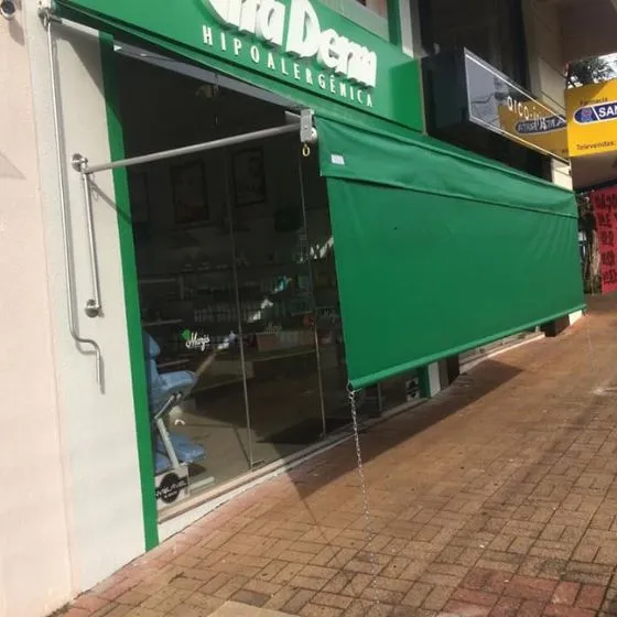 Toldo Cortina com Braços Laterais em Valinhos SP — Cobertura em passagem coberta entre ambientes
